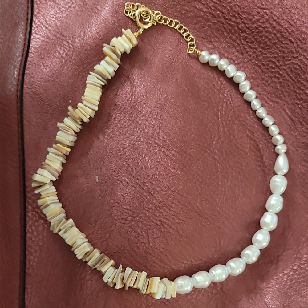 Elegant Pearl and Shell Necklace